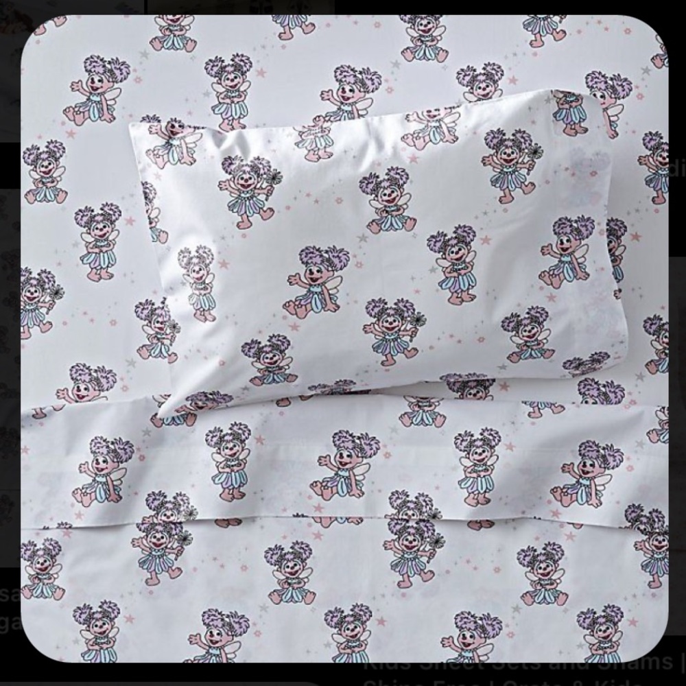 Crate and barrel Sesame Street Abby sheet